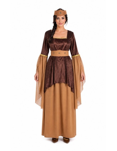 Costume Medievale Marrone Taglia M | Costumi per Adulti Il Re del Carnevale